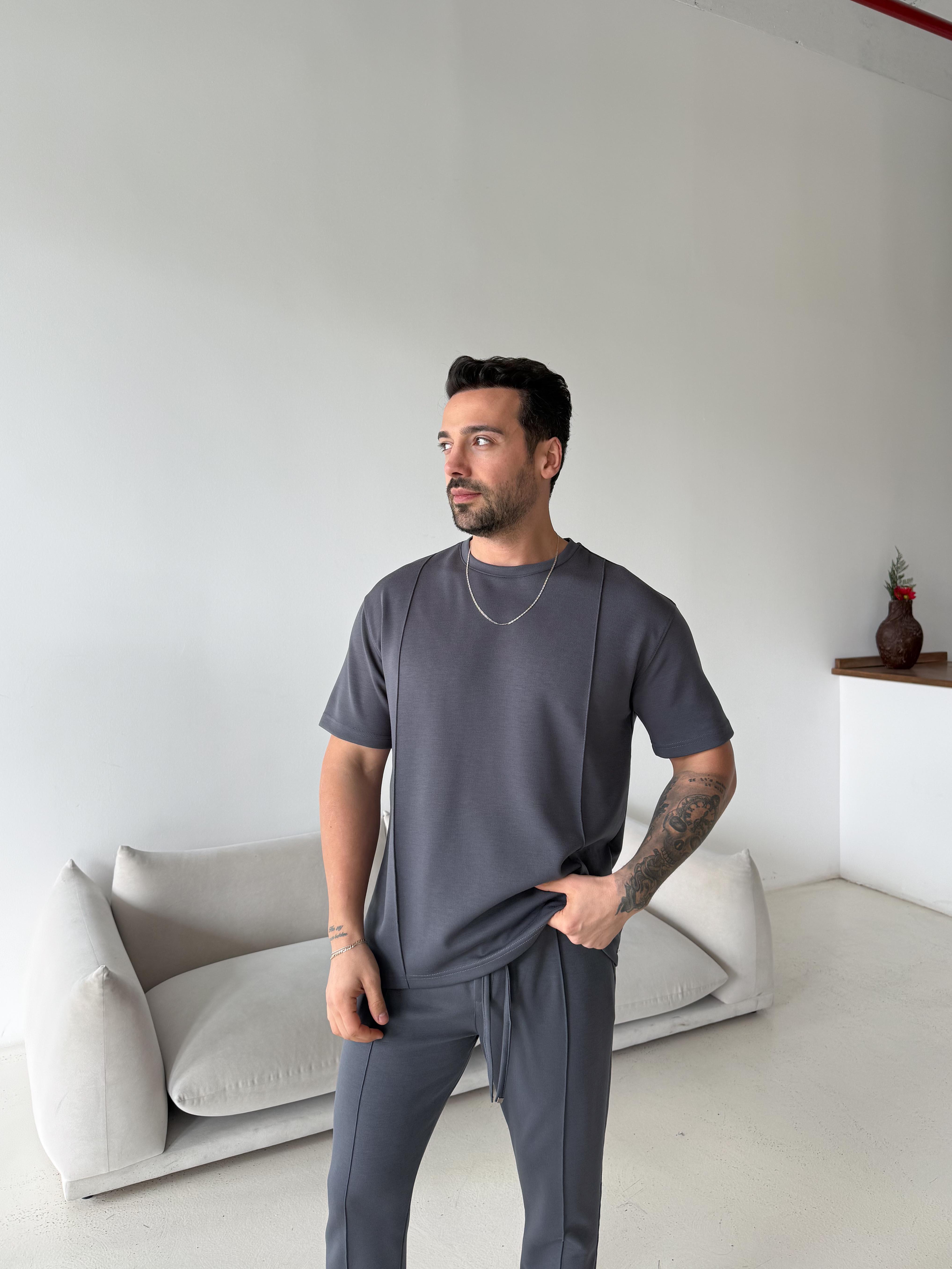 Füme Çimalı Oysho Regular Fit Tişört LNS 37099