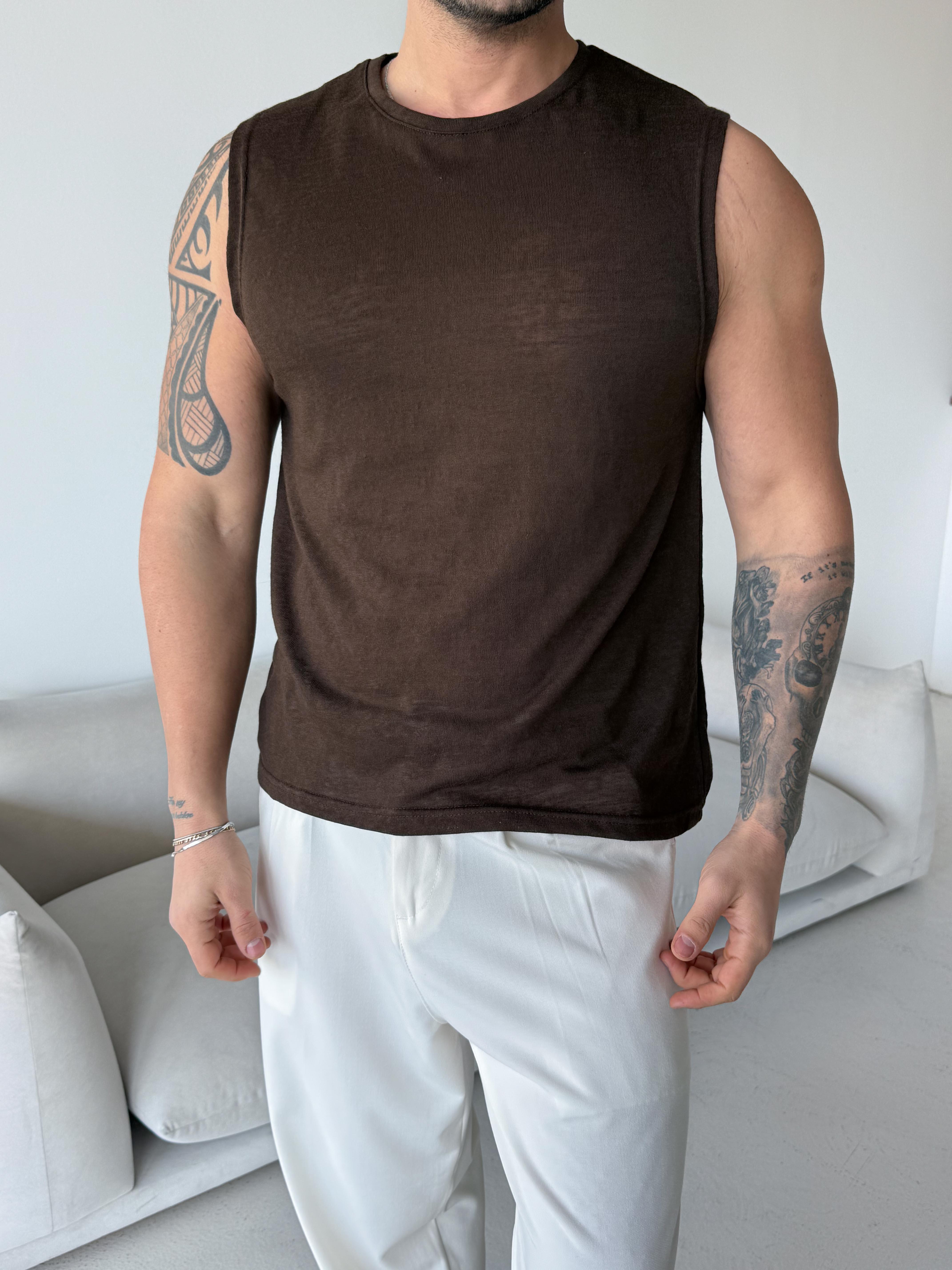 Kahve Basic marsel pamuk triko Antioch 9459