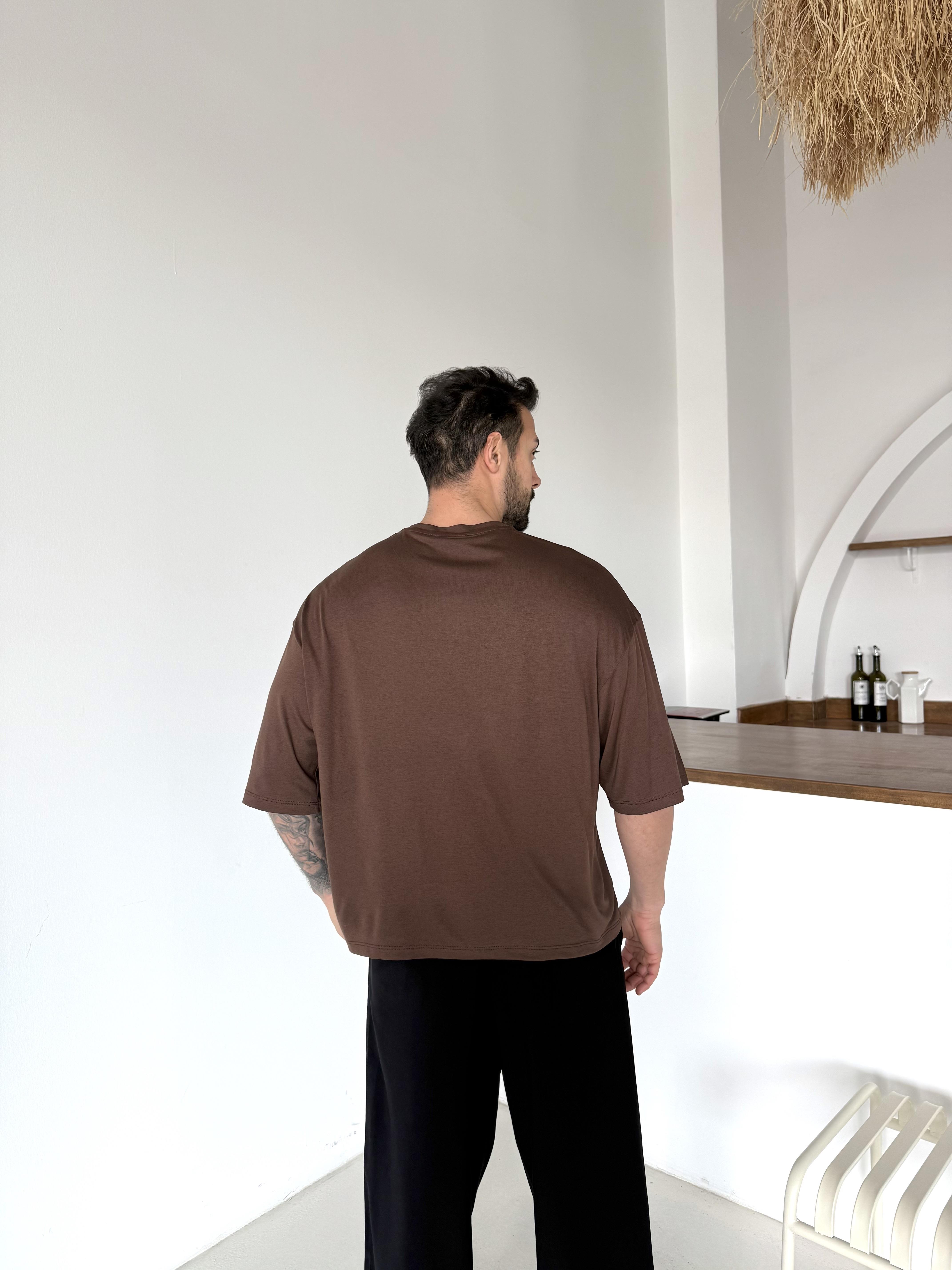 Kahve Oysho Suprem Bol T-SHİRT PNC 8150