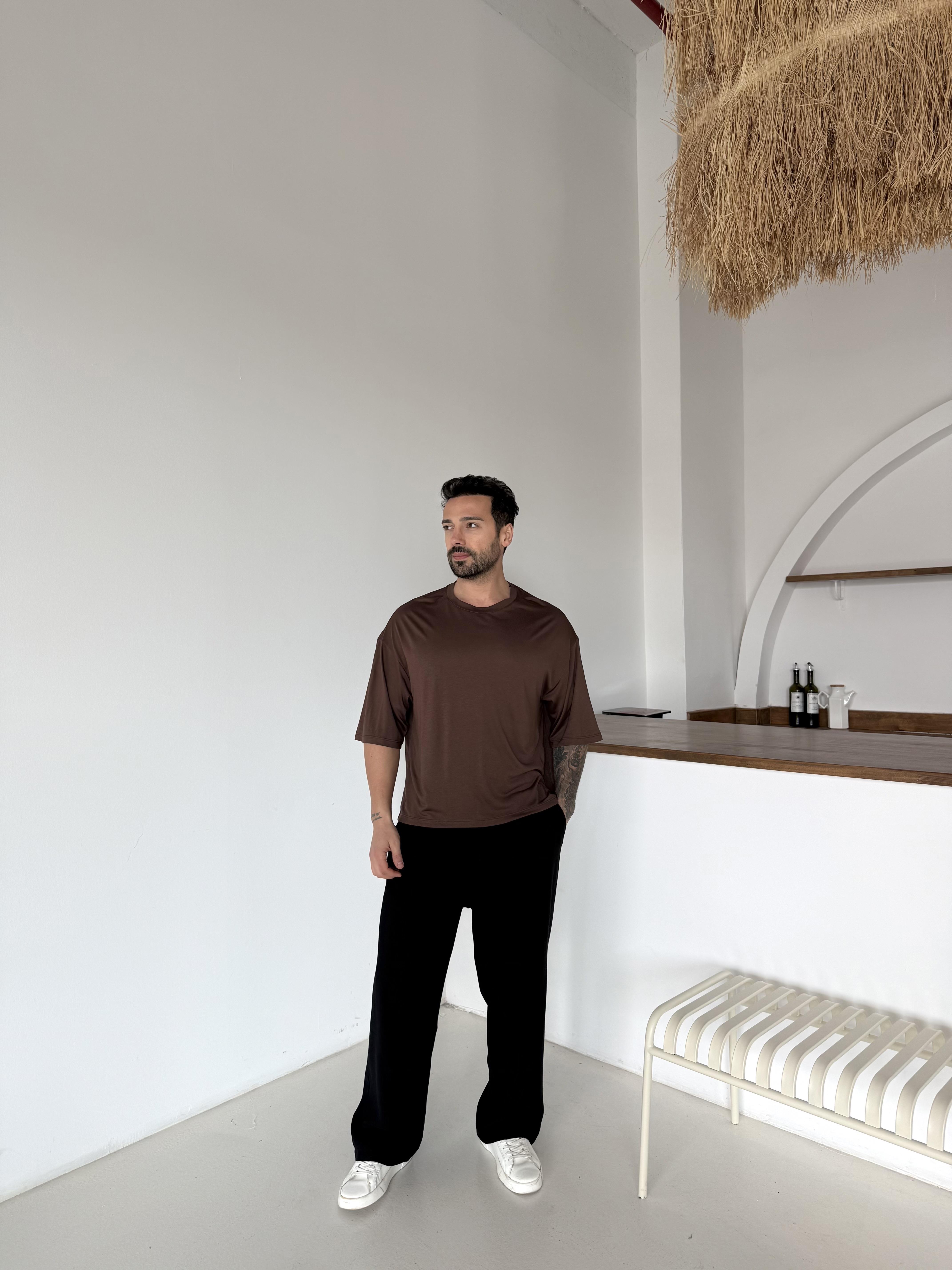 Kahve Oysho Suprem Bol T-SHİRT PNC 8150