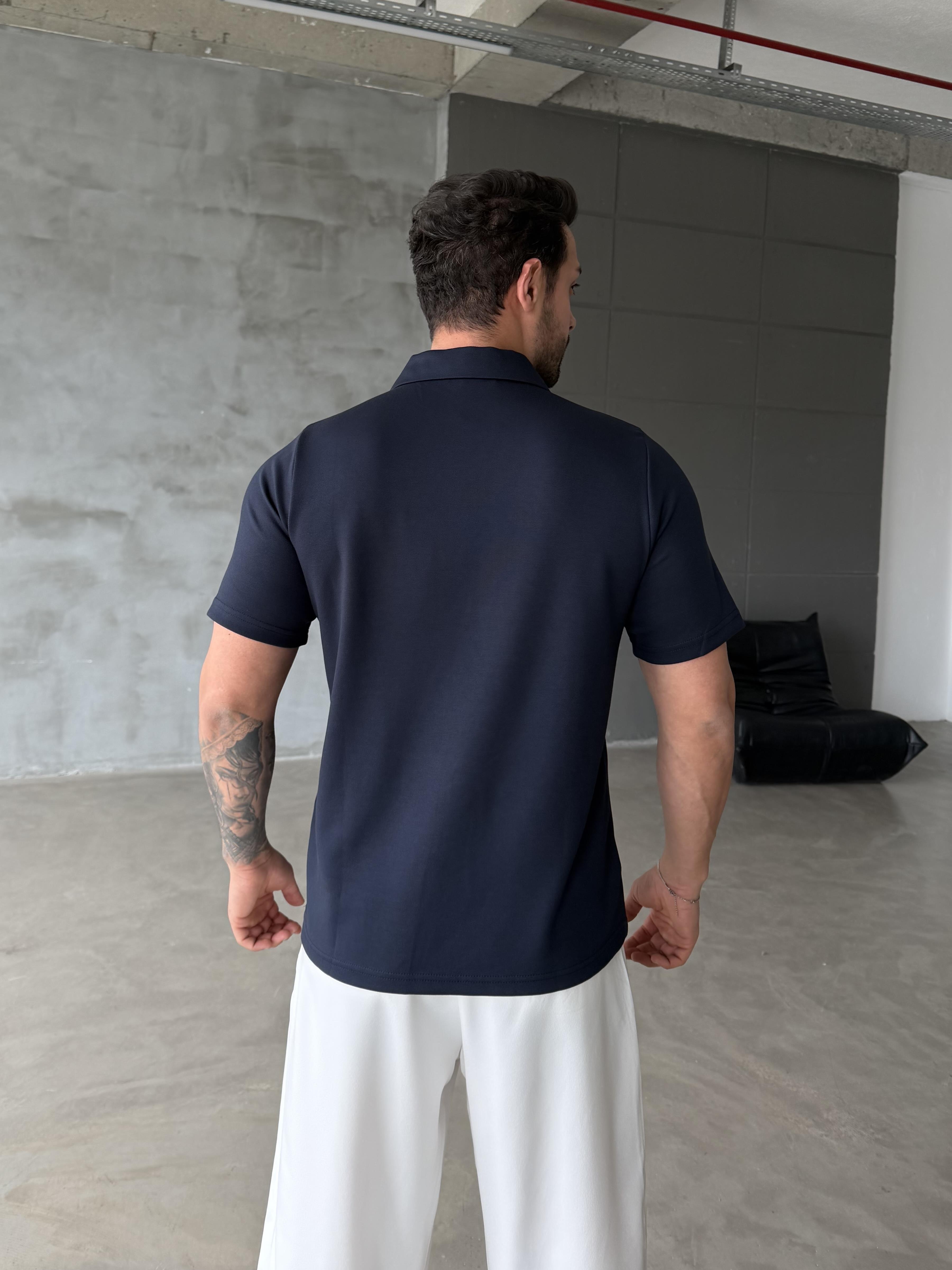 Lacivert Premium Pike Polo Yaka Antioch 9446