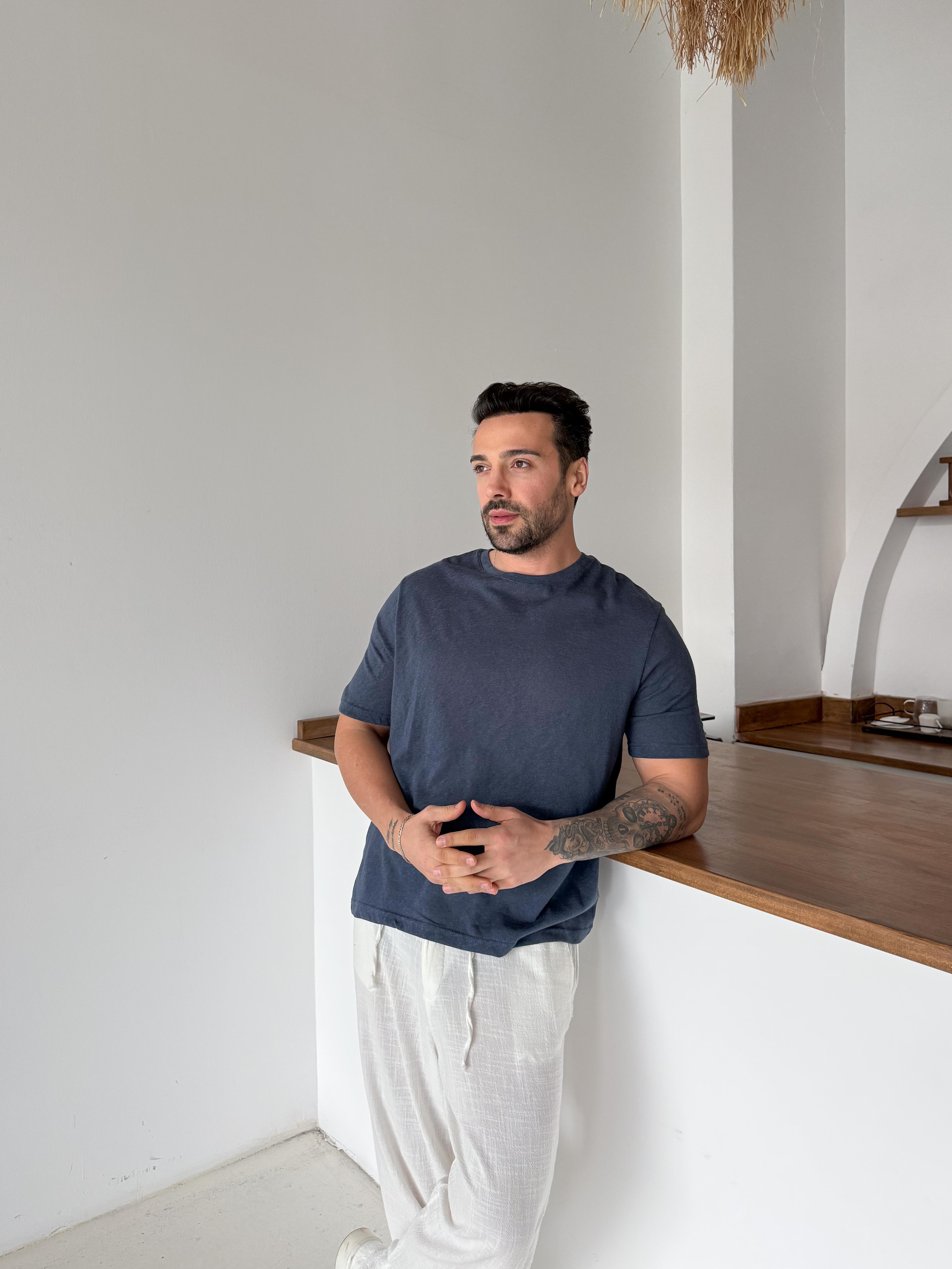 Mavi Maris Triko Kısa Kol Antioch 9449