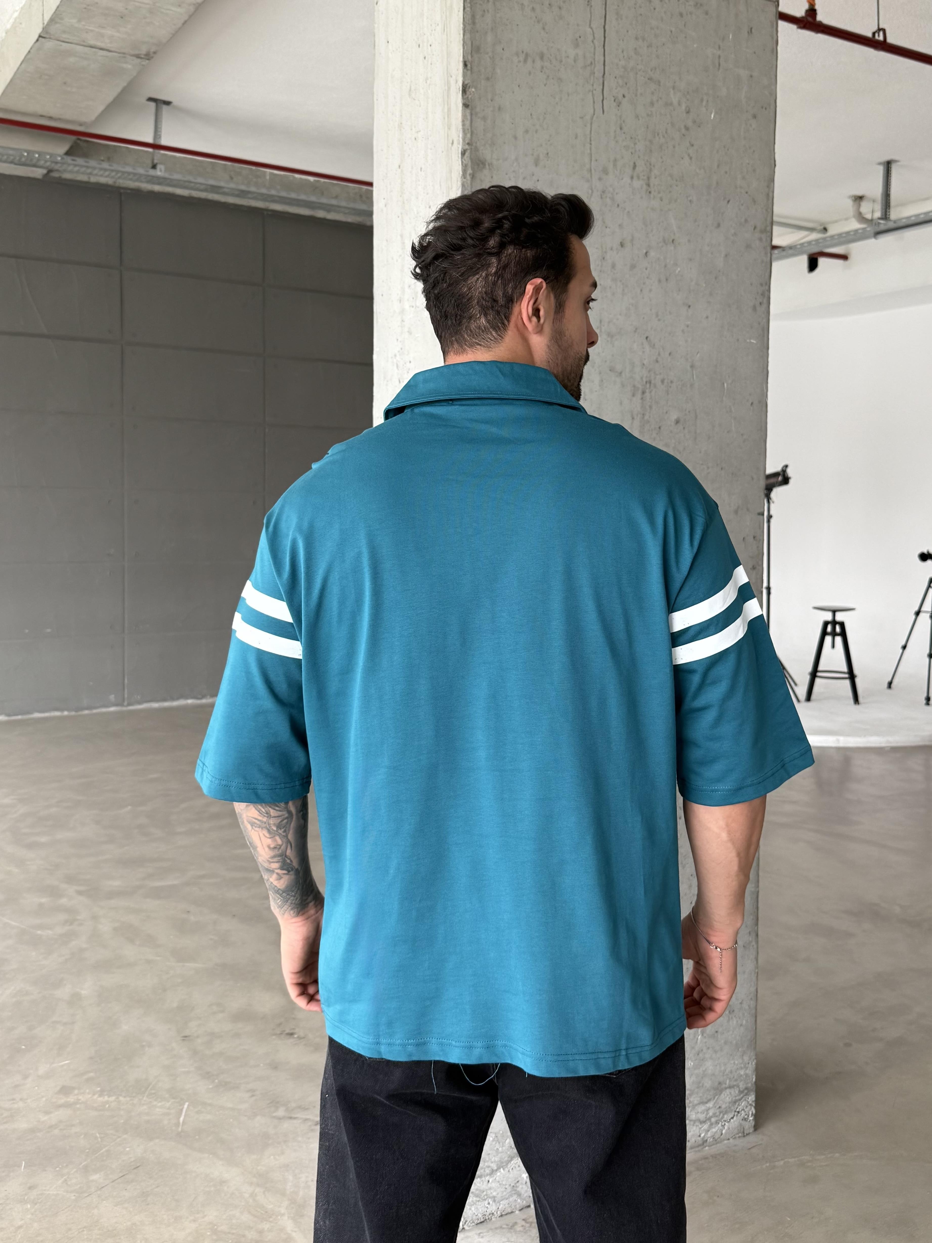 Mavi The follow Yakalı Tişört RP