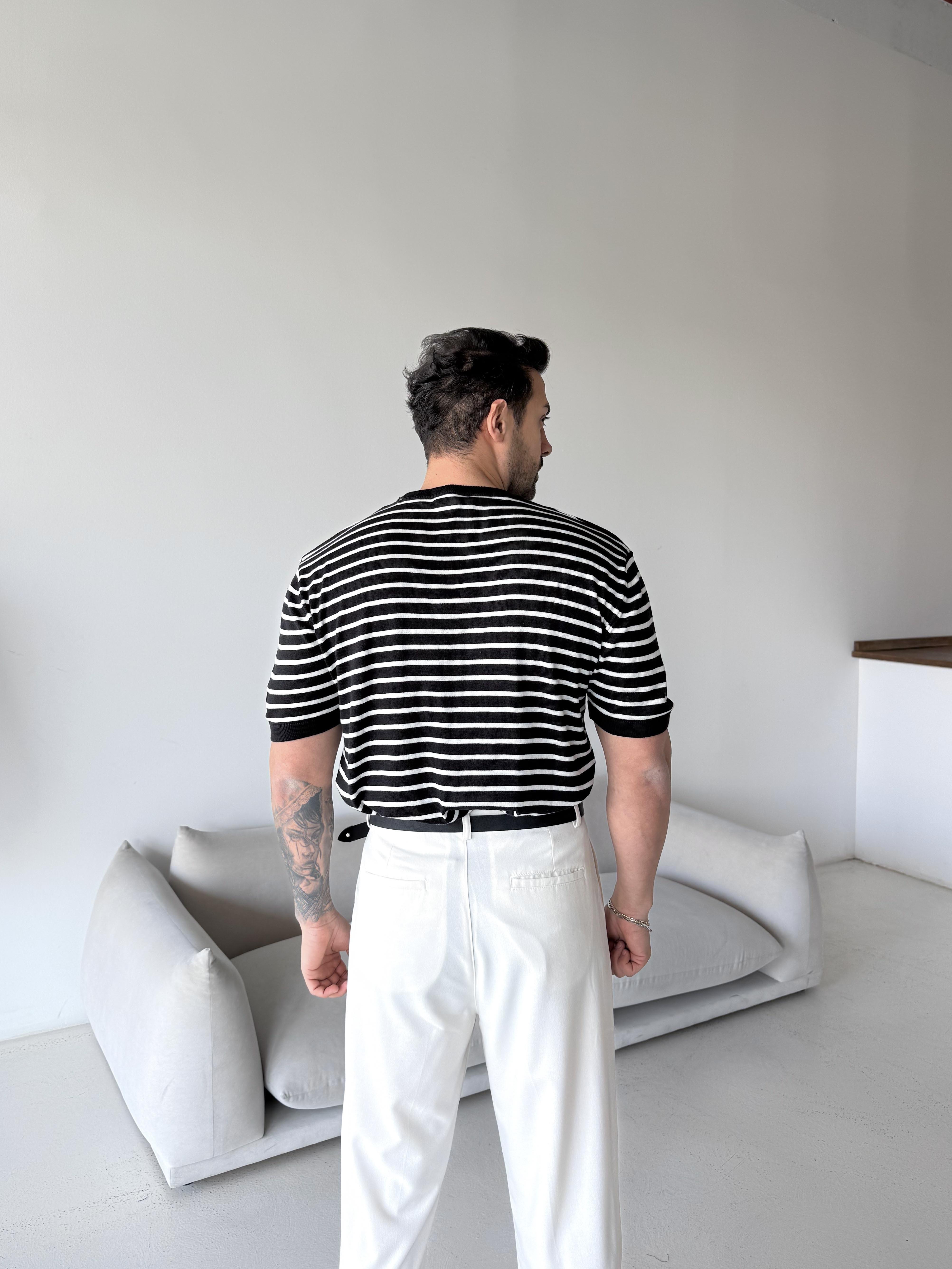 Siyah Çizgili Triko BRR 5020