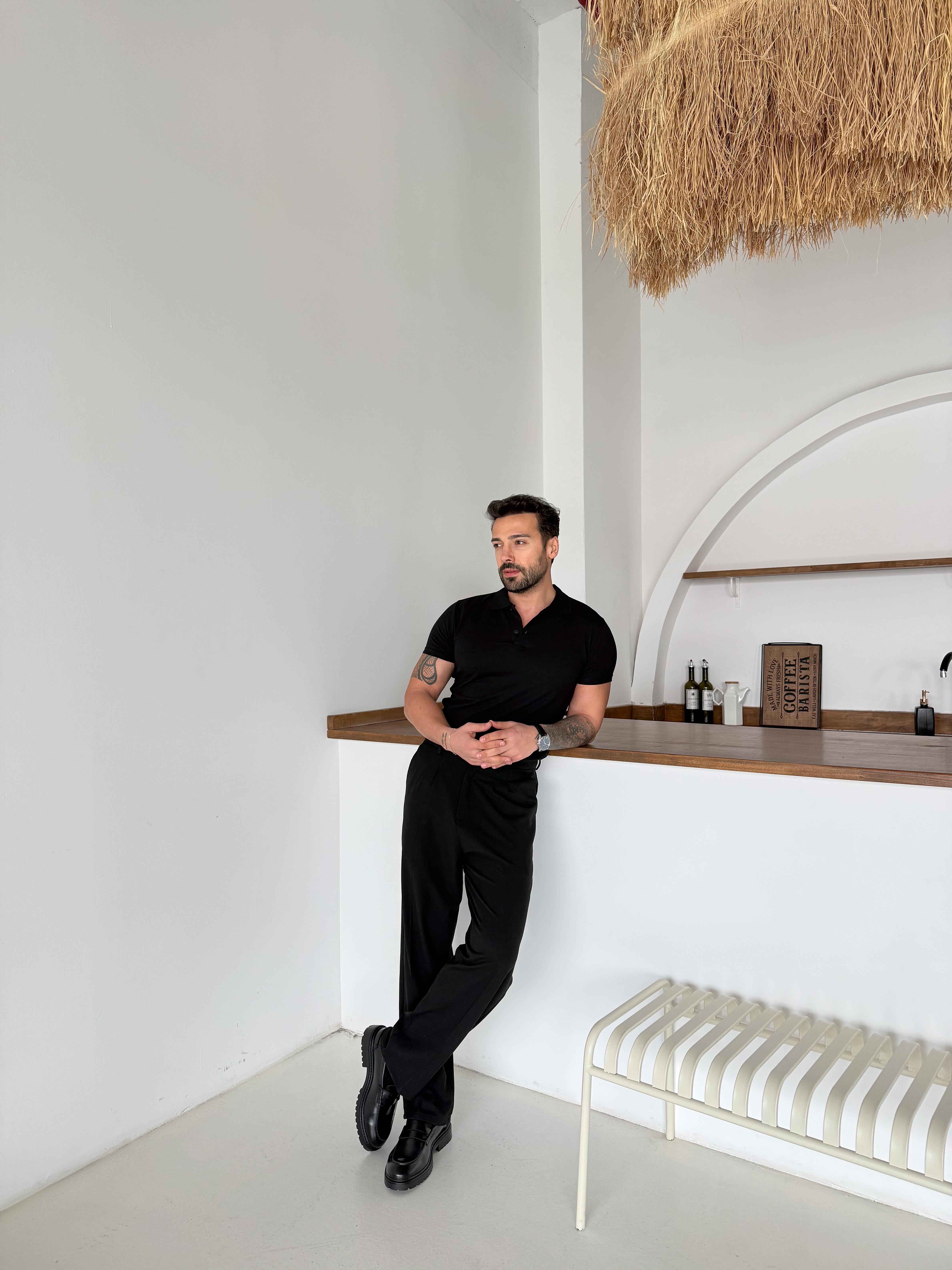 Siyah Lacos Polo Yaka TK