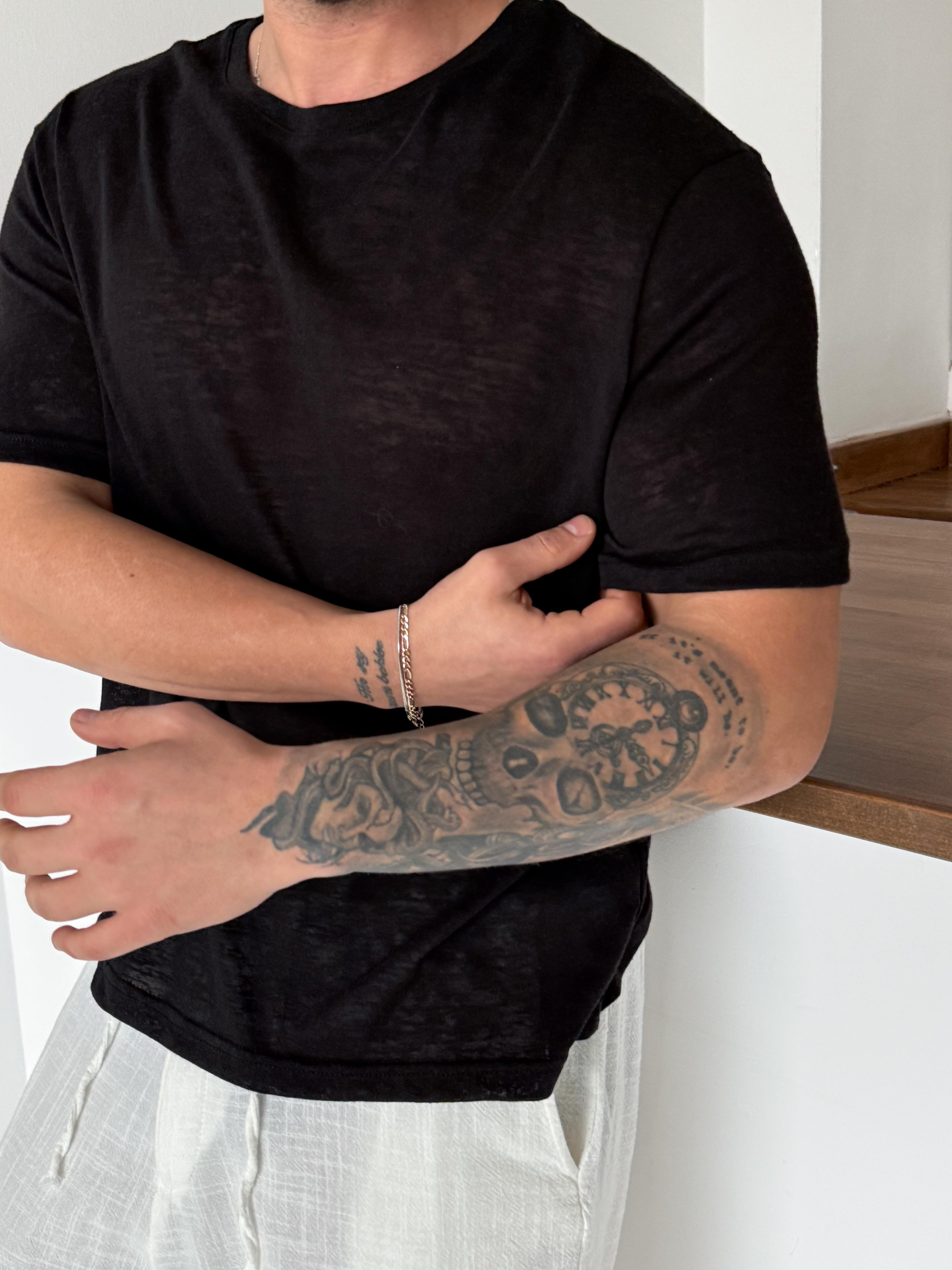 Siyah Maris Triko Kısa Kol Antioch 9449