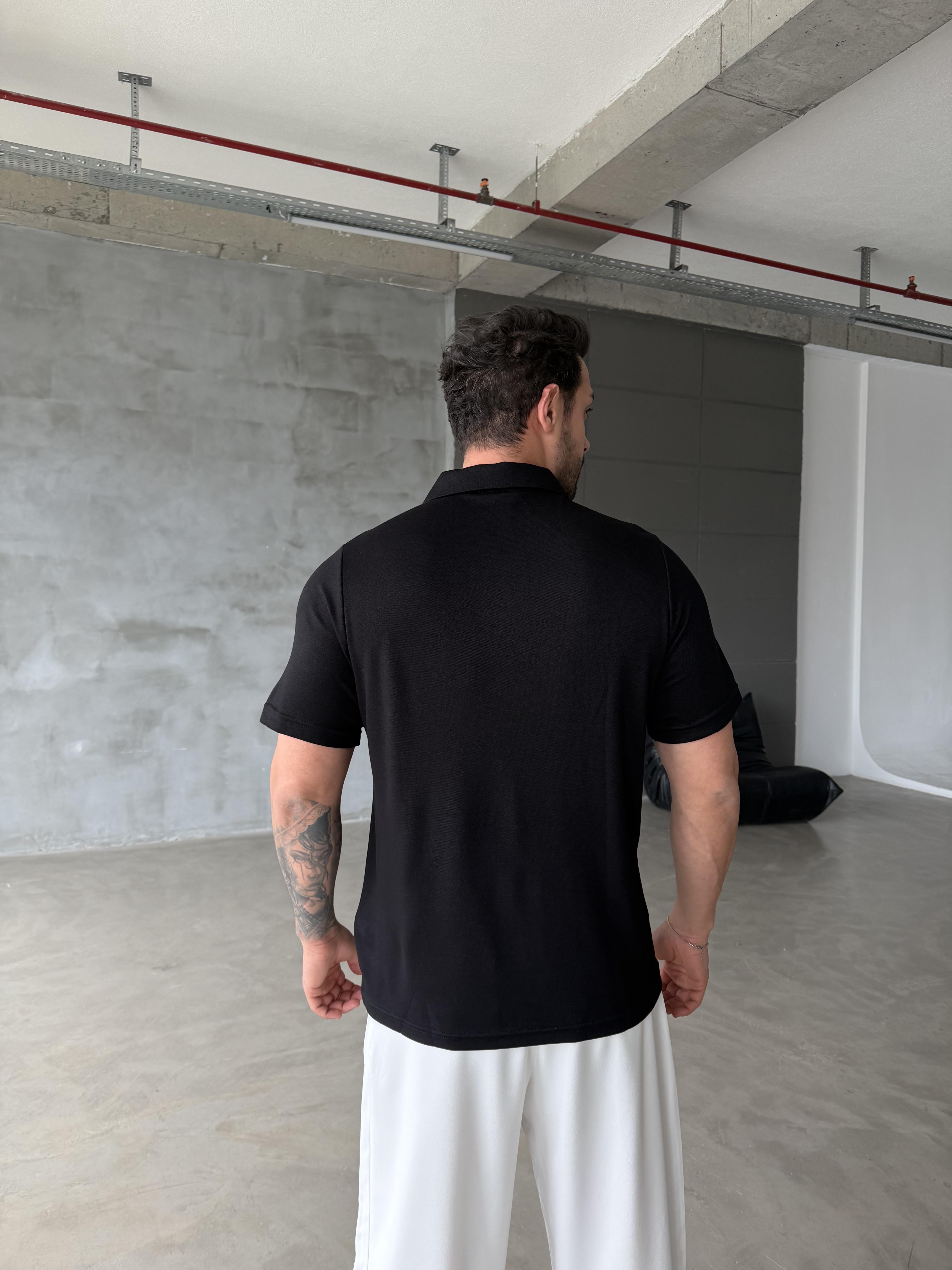 Siyah Premium Pike Polo Yaka Antioch 9446