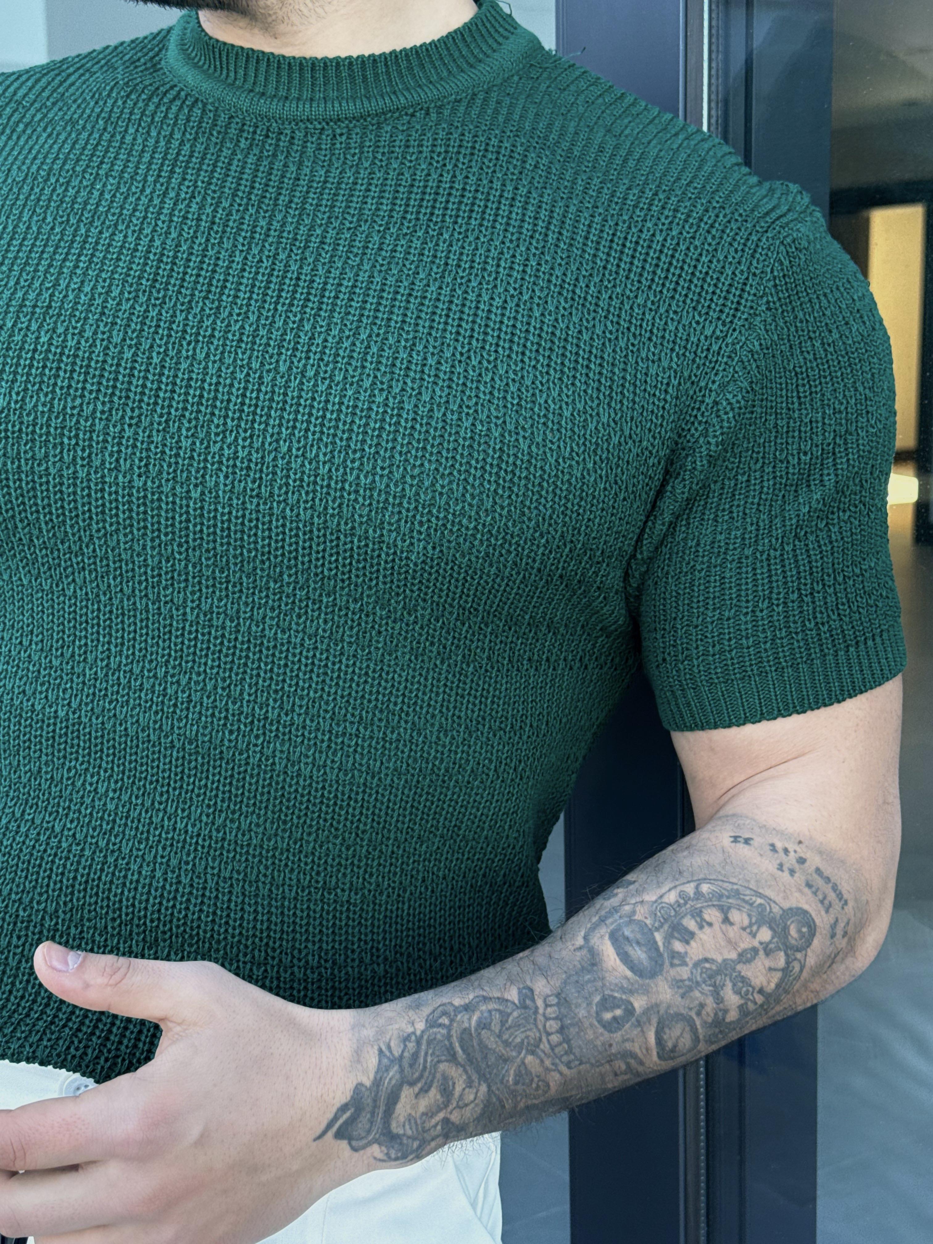 Zümrüt Çelik Pamuk Triko Slim Fit SNZ 7281