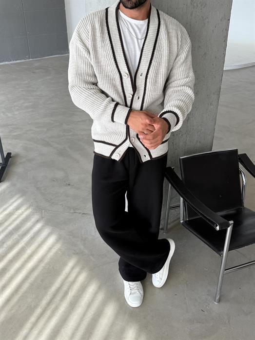 CEKETBej Çiziigili Süveter SNZ T7260