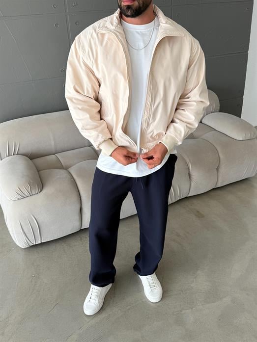 Bej Dik Yaka Bomber Ceket SNZ M6311