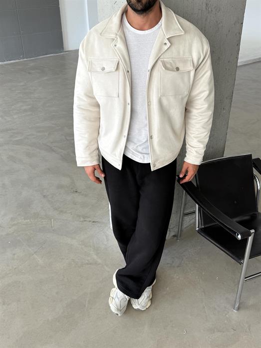 CEKETBej Göğüs Cep Kapaklı Nubuk Ceket SNZ M6328