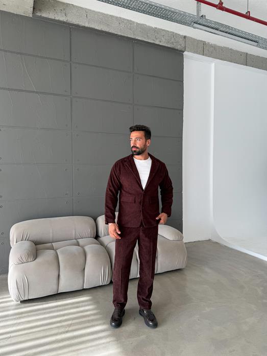 Kahve Kadife Oversize Takım  SNZ K5020