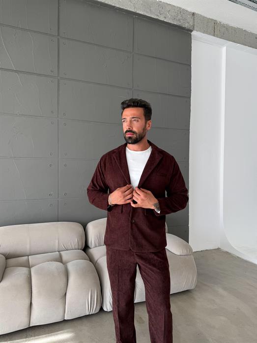 Kahve Kadife Oversize Takım  SNZ K5020