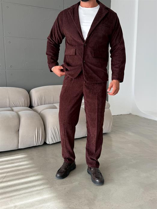Kahve Kadife Oversize Takım  SNZ K5020