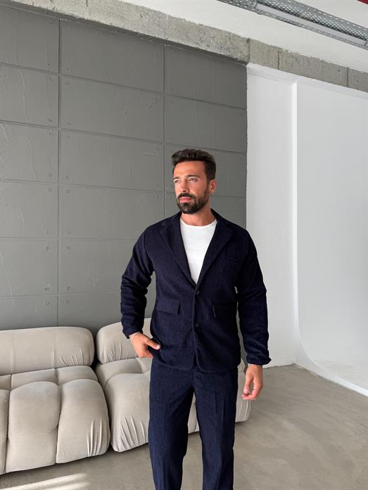 Lacivert Kadife Oversize Takım  SNZ K5020