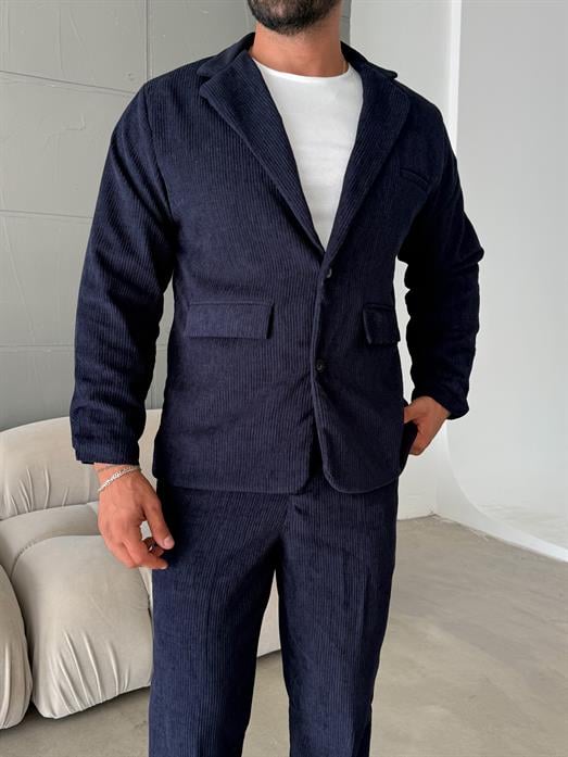 Lacivert Kadife Oversize Takım  SNZ K5020