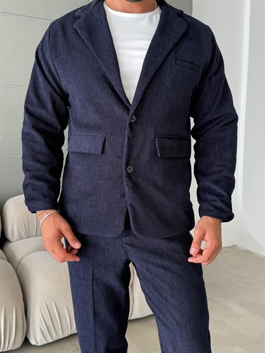 Lacivert Kadife Oversize Takım  SNZ K5020