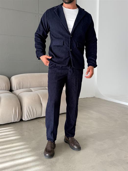 Lacivert Kadife Oversize Takım  SNZ K5020