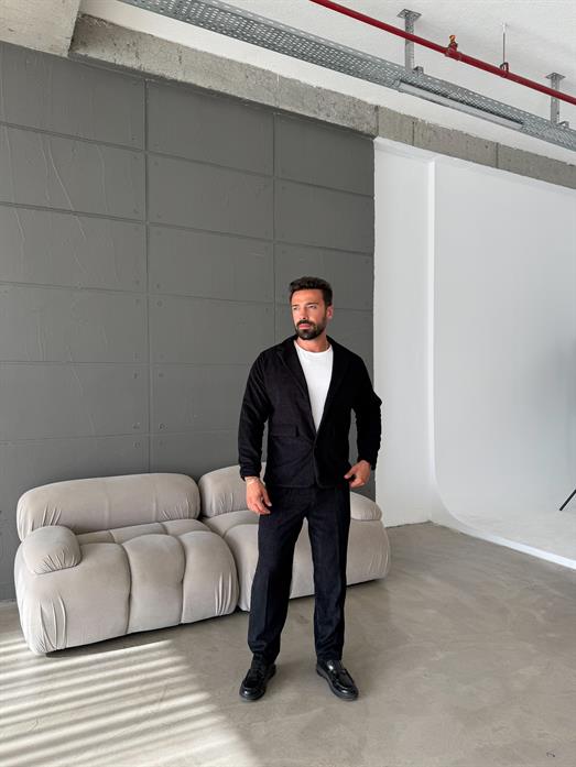 Siyah Kadife Oversize Takım  SNZ K5020