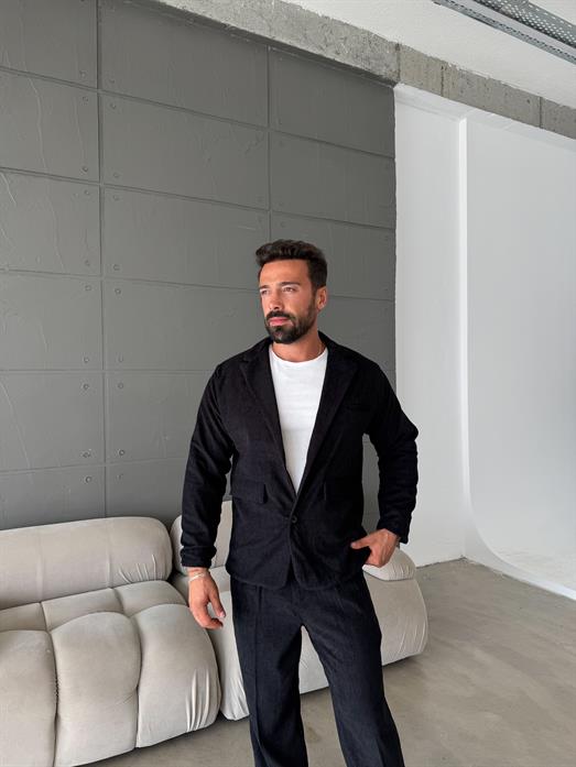 Siyah Kadife Oversize Takım  SNZ K5020