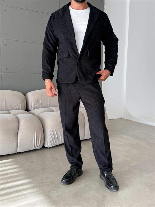 Siyah Kadife Oversize Takım  SNZ K5020