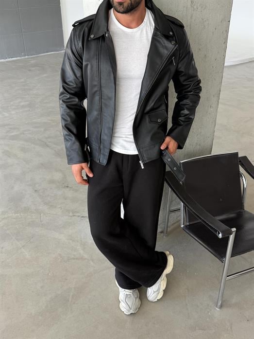 CEKETSiyah Kuzey Deri Ceket GVZ