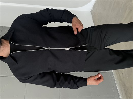 Siyah Yakalı Laminasyonlu Astarlı Ceket SNZ 1350
