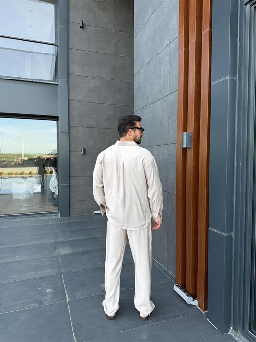 Bej Diogenal Tensel Pamuk Oversize Takım SNZ 1320