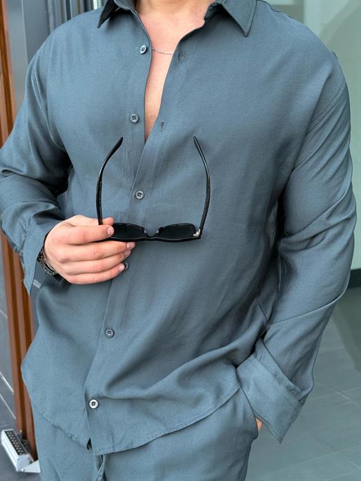 Füme Diogenal Tensel Pamuk Oversize Takım SNZ 1320