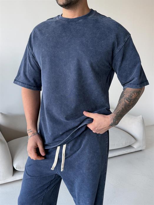 Lacivert Yıkamalı Compak Oversize Takım BRR 30202