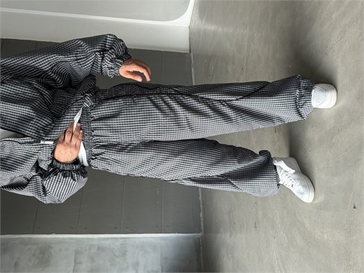 Siyah Dijital Baskılı Waterproof Boxy Bol Takım SNZ 5103