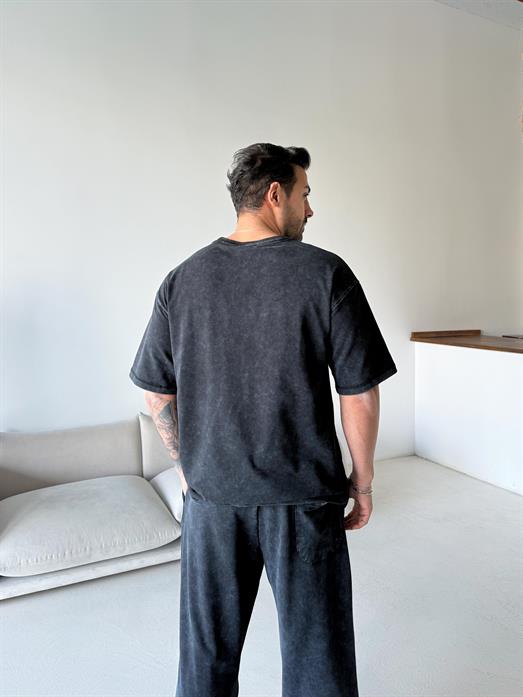 Siyah Yıkamalı Compak Oversize Takım BRR 30202