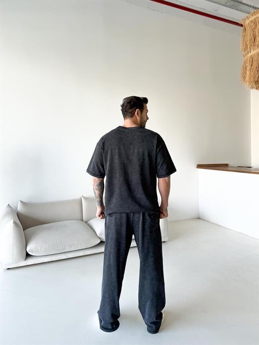 Siyah Yıkamalı Compak Oversize Takım BRR 30202
