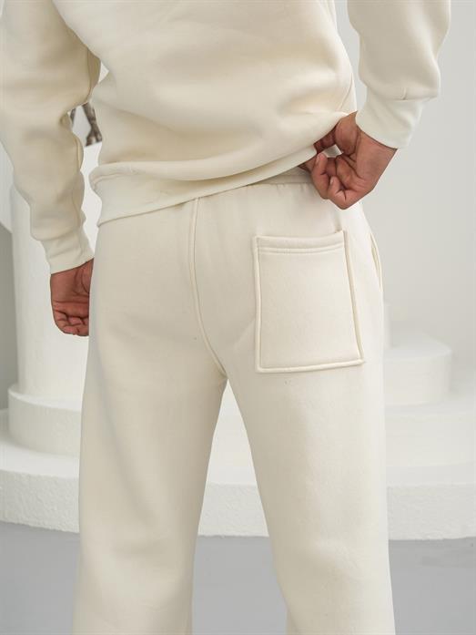 Bej 3 İplik Oversize Compak Baggy Eşofman SC