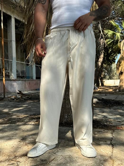 EşofmanBej Bel Lastikli Baggy Eşofman PNC4050