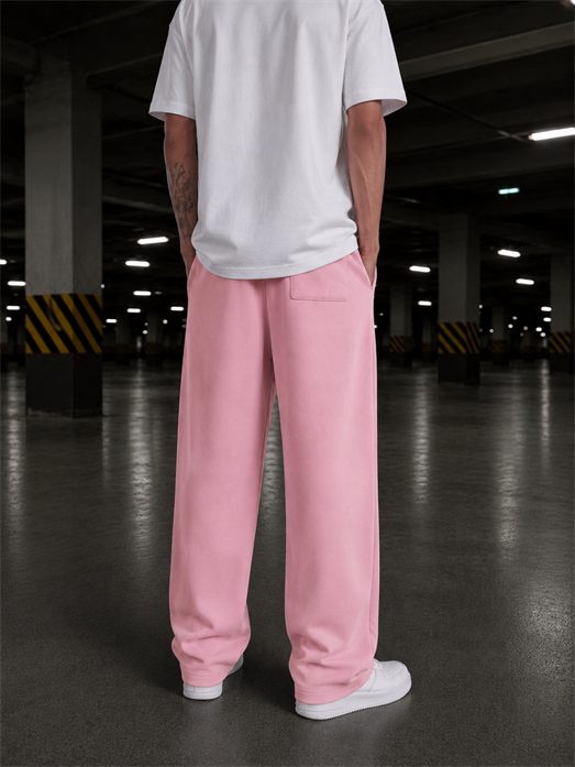 Pembe Unisex Stoper Paça Pamuk Eşofman SC