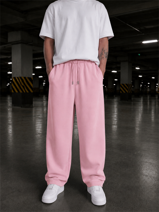Pembe Unisex Stoper Paça Pamuk Eşofman SC