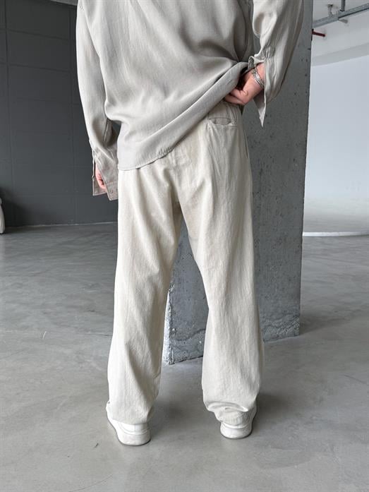 Vizon Super Baggy Ham Keten Pantolon MSS