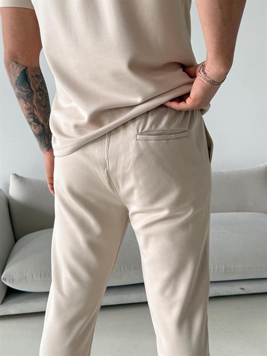Bej Çimalı Regular Oysho Pantalon LNS 22079