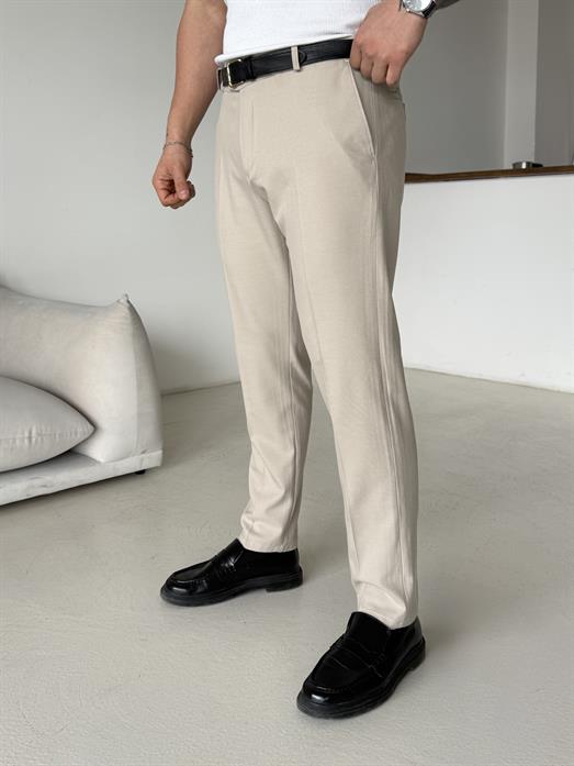 Bej Dilli Slim Fit Kumaş Pantalon SC