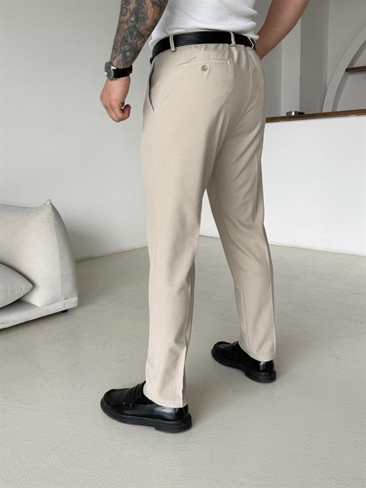 Bej Dilli Slim Fit Kumaş Pantalon SC
