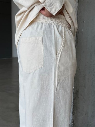 Bej Flex Keten Pantalon SNZ 1333