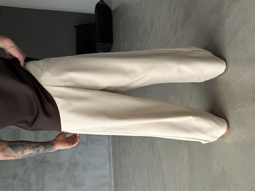 Bej Kore Kalıp Kumaş Pantalon SNZ 1448