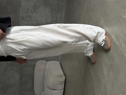 Bej Yumuşak Ham Keten Super Baggy Pantalon 40229 BRR