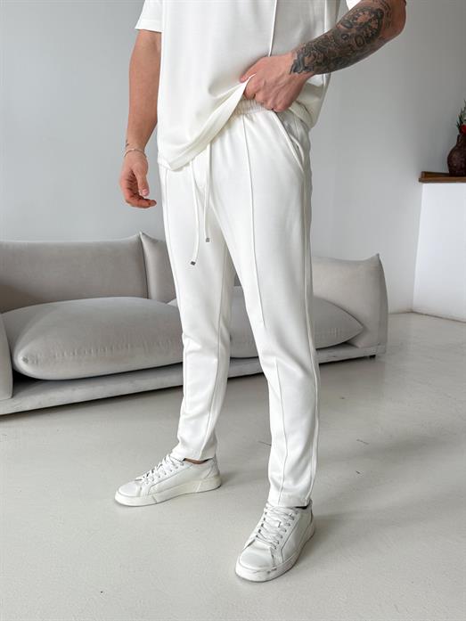 Beyaz Çimalı Regular Oysho Pantalon LNS 22079