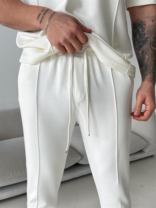 Beyaz Çimalı Regular Oysho Pantalon LNS 22079