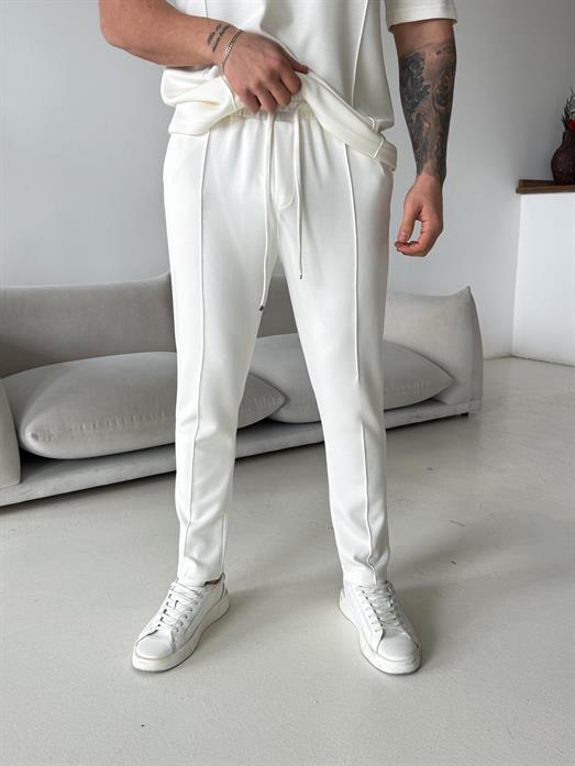 Beyaz Çimalı Regular Oysho Pantalon LNS 22079