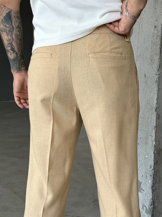 Camel Double Paça Pamuk Pantalon SNZ 3892