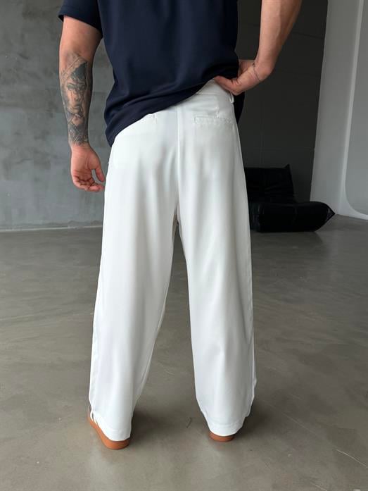 Ekru Kore Kalıp Kumaş Pantalon SNZ 1448