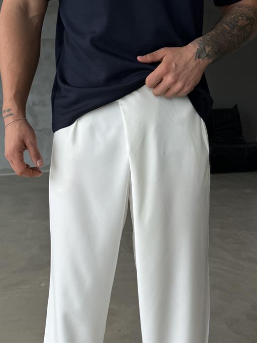 Ekru Kore Kalıp Kumaş Pantalon SNZ 1448